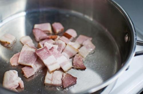 Cómo cocinar guisantes Sur de la cremallera Con Tocino