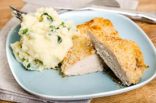 Cómo cocer al horno con costra de pollo Panko