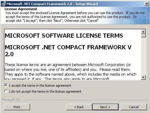 Cómo instalar Microsoft Net Compact Framework 2.0