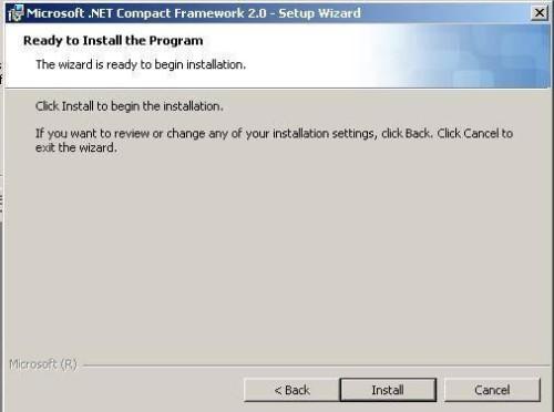 Cómo instalar Microsoft Net Compact Framework 2.0