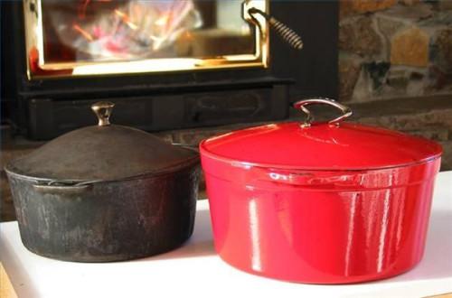 Cocinar en una olla de hierro