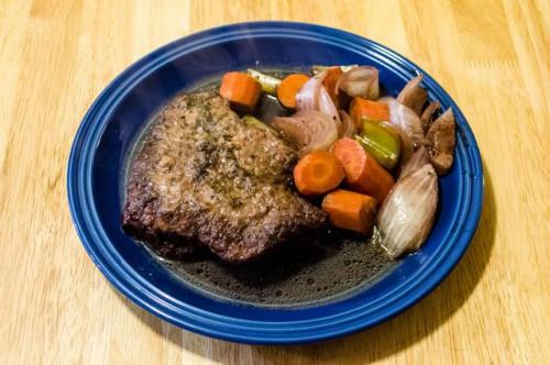 ¿Cómo puedo cocinar carne ablandada fondo redondo?