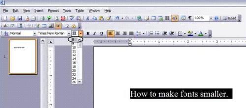 Cómo hacer fuentes más pequeñas