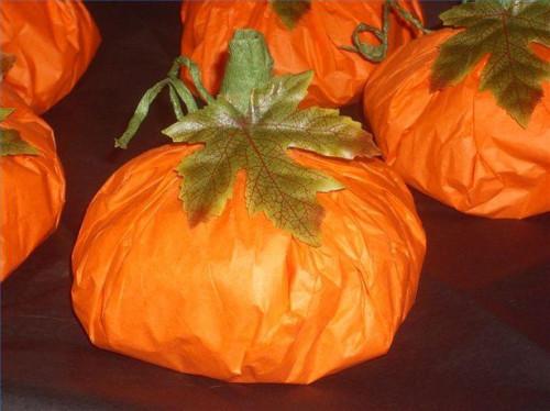 Cómo hacer de calabaza Treat Bolsas papel de seda