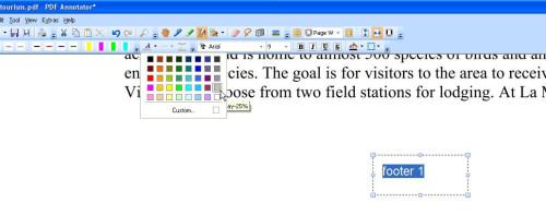 Cómo hacer un pie de página en un archivo PDF en formato PDF Annotator