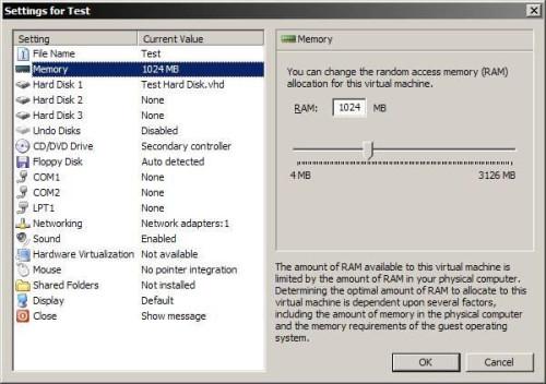 Cómo aumentar la memoria de intercambio en Virtual PC